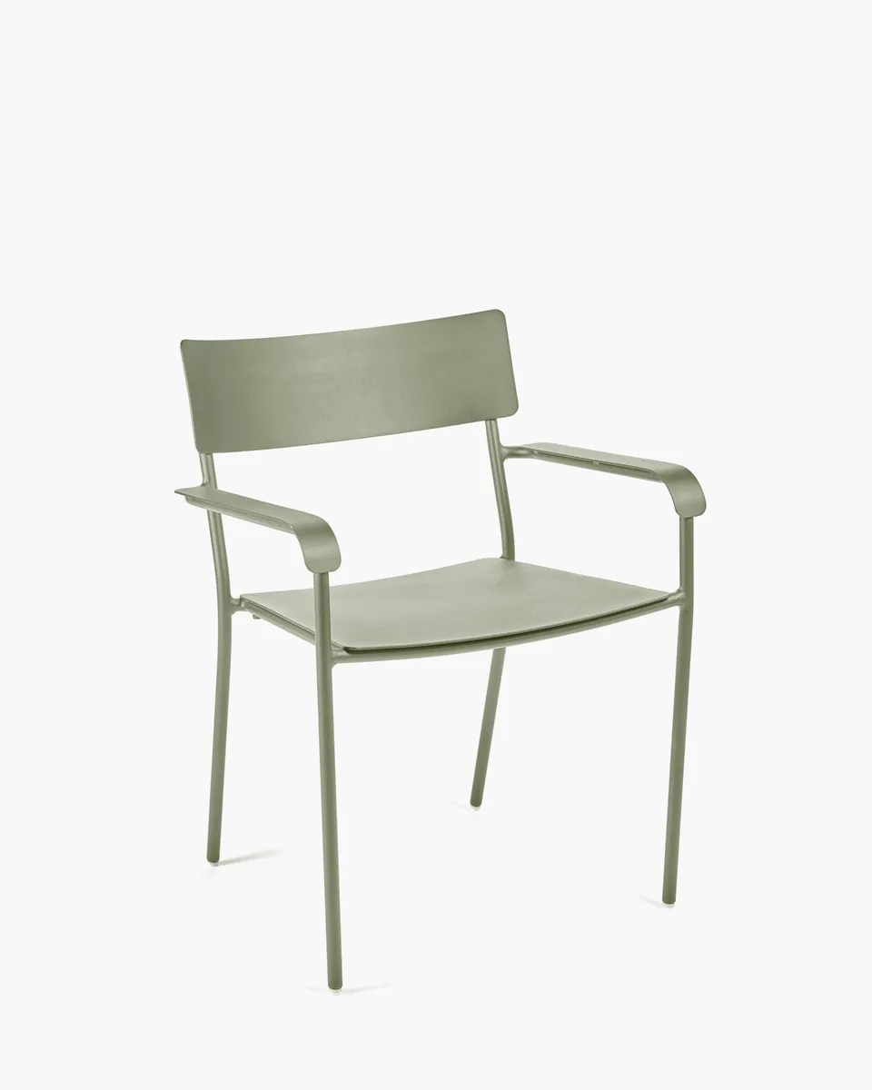 Serax August Armchair L aluminium křeslo eukalyptová