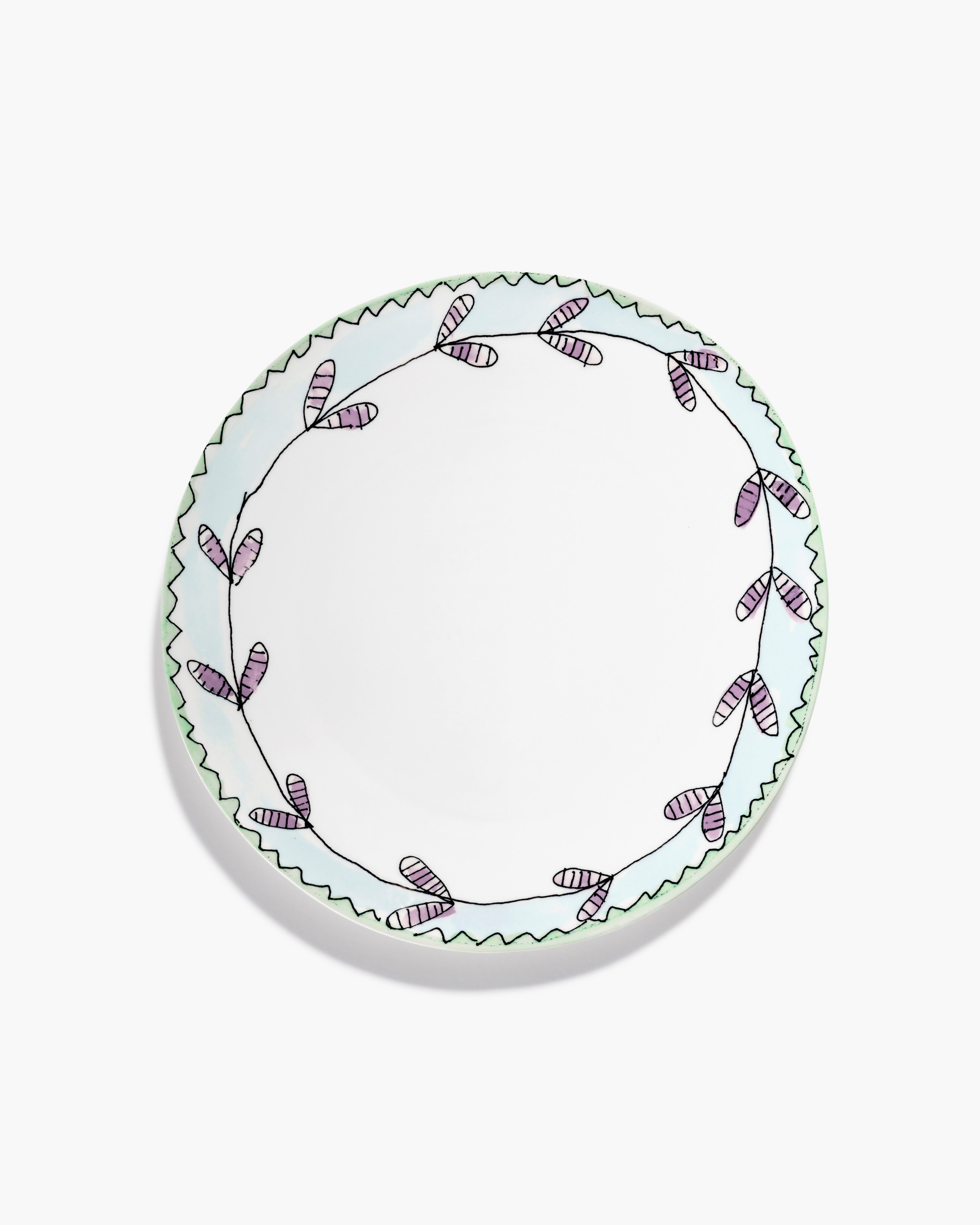 Serax Midnight Flowers Blossom Milk talíř růžový porcelán