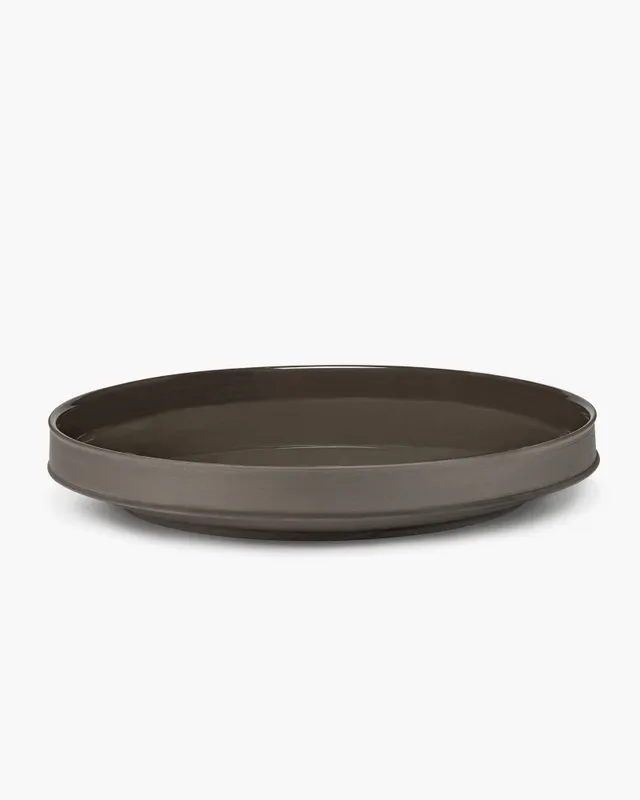 Serax Dune mísa XL nízká porcelánová tmavě hnědá