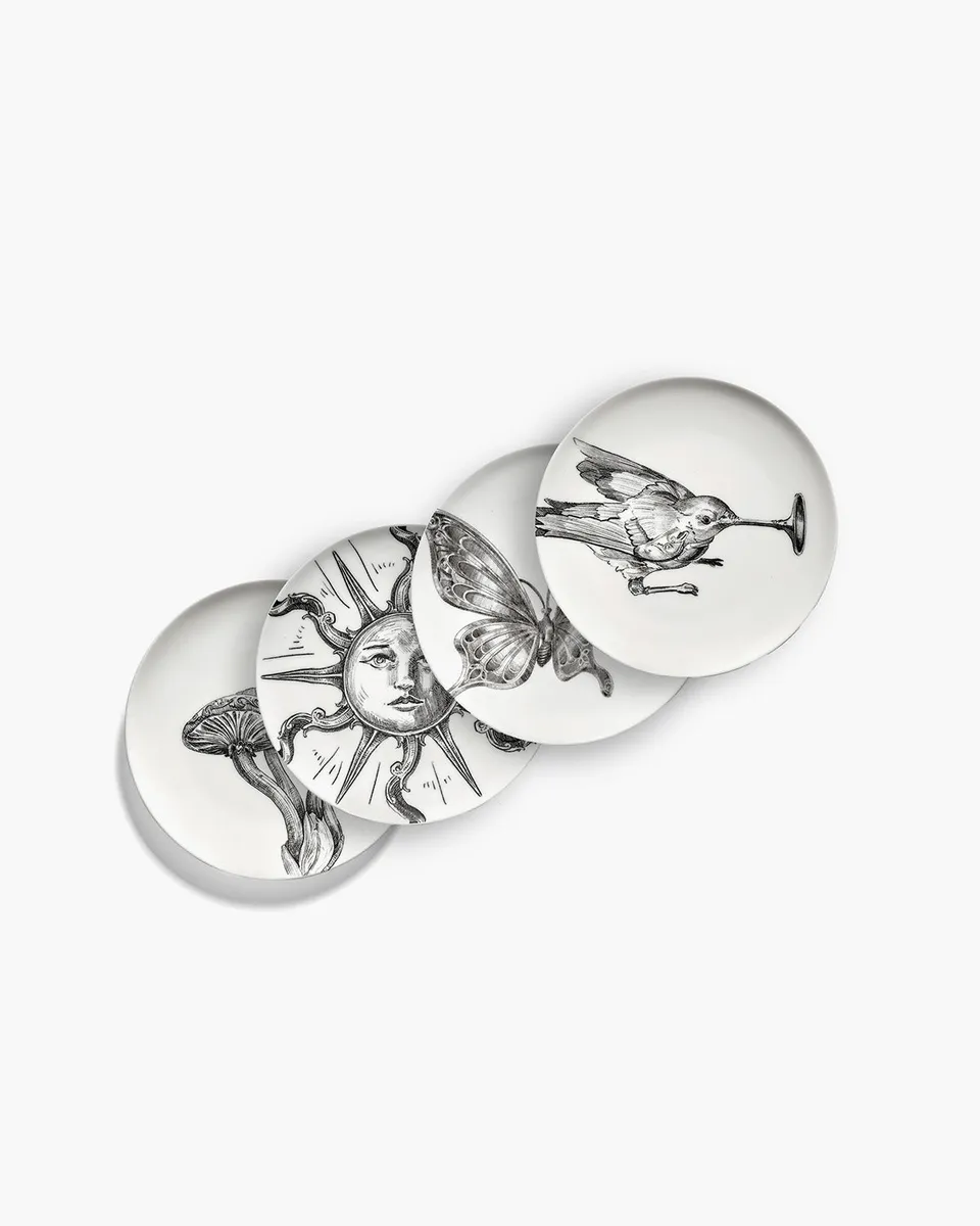 Serax Unity sada 4 dezertních talířů porcelán