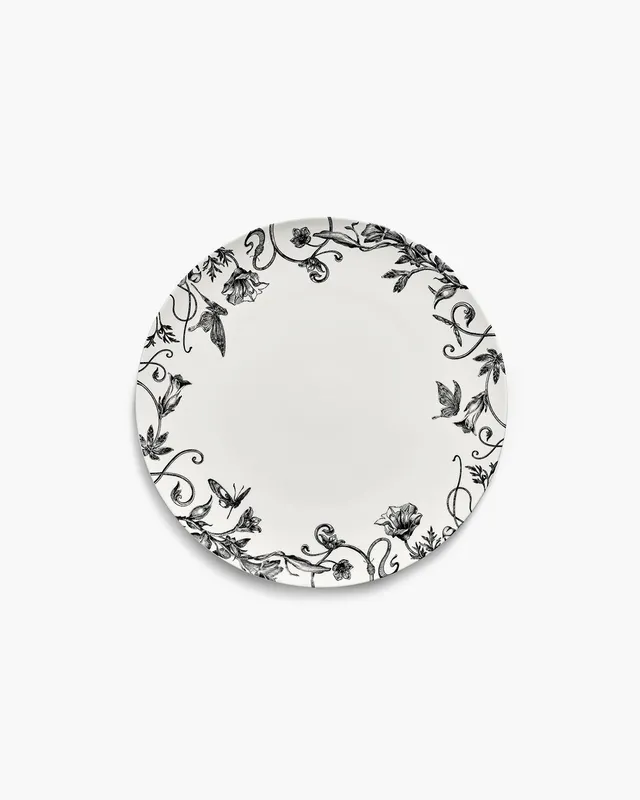 Serax Unity mělký talíř bílo-černý porcelán
