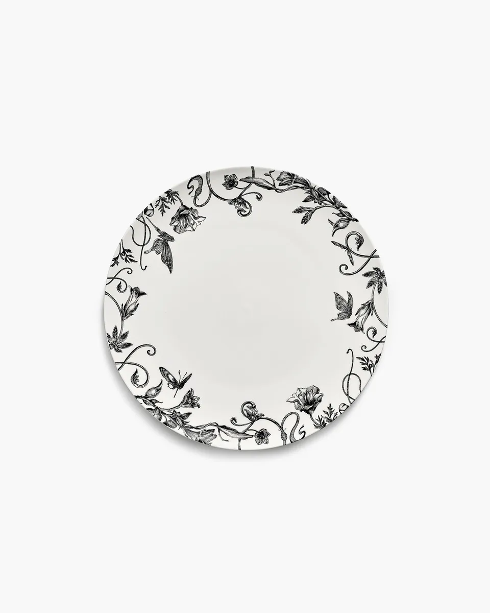 Serax Unity mělký talíř bílo-černý porcelán