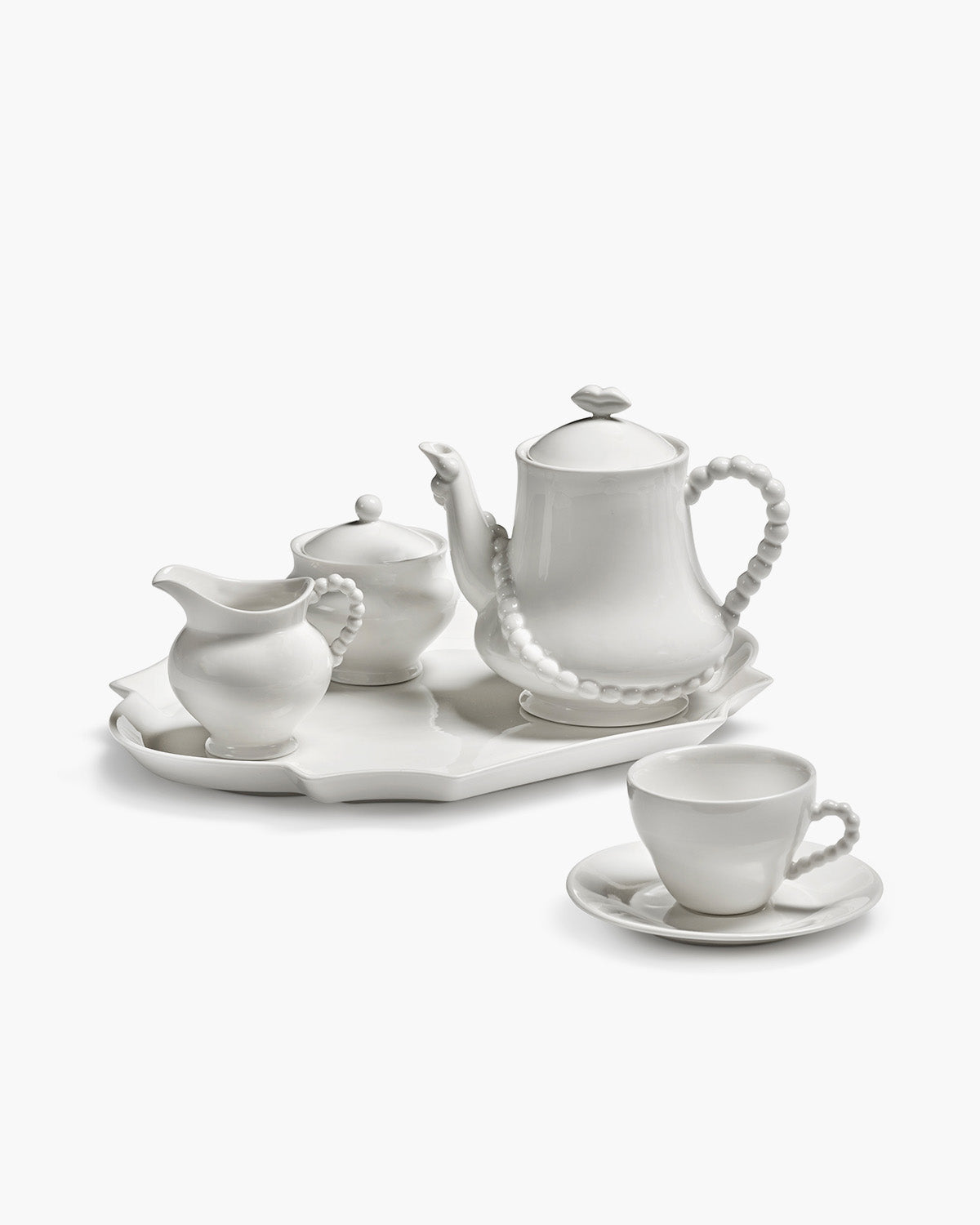 Serax Perle Fine cukřenka bílá porcelánová