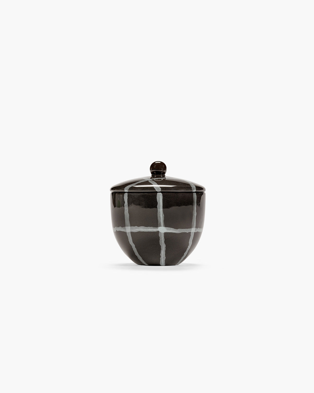 Serax Zuma cukřenka porcelánová šedá Bauhaus vzor