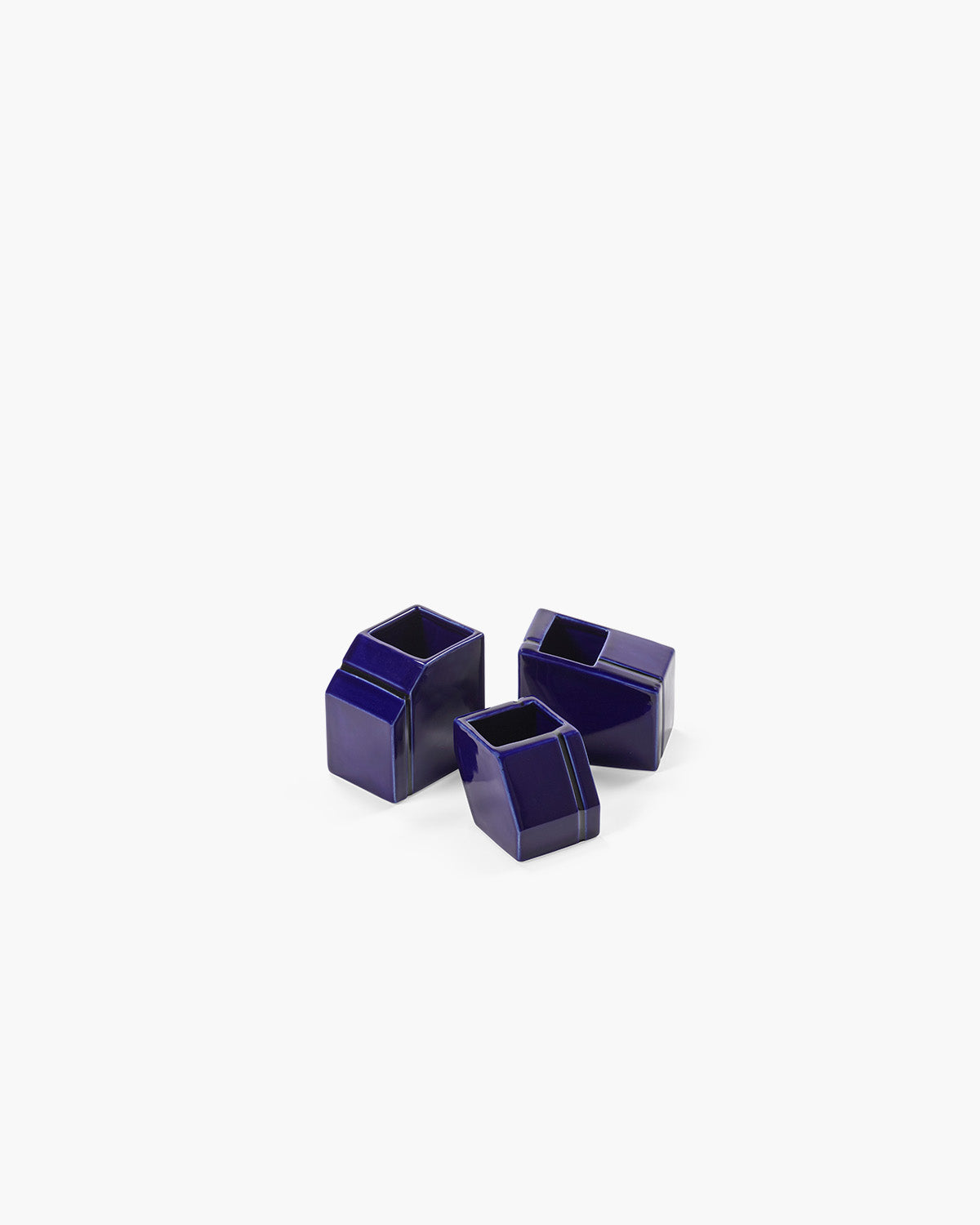 Serax Silos mini vázičky 3 ks modré porcelán