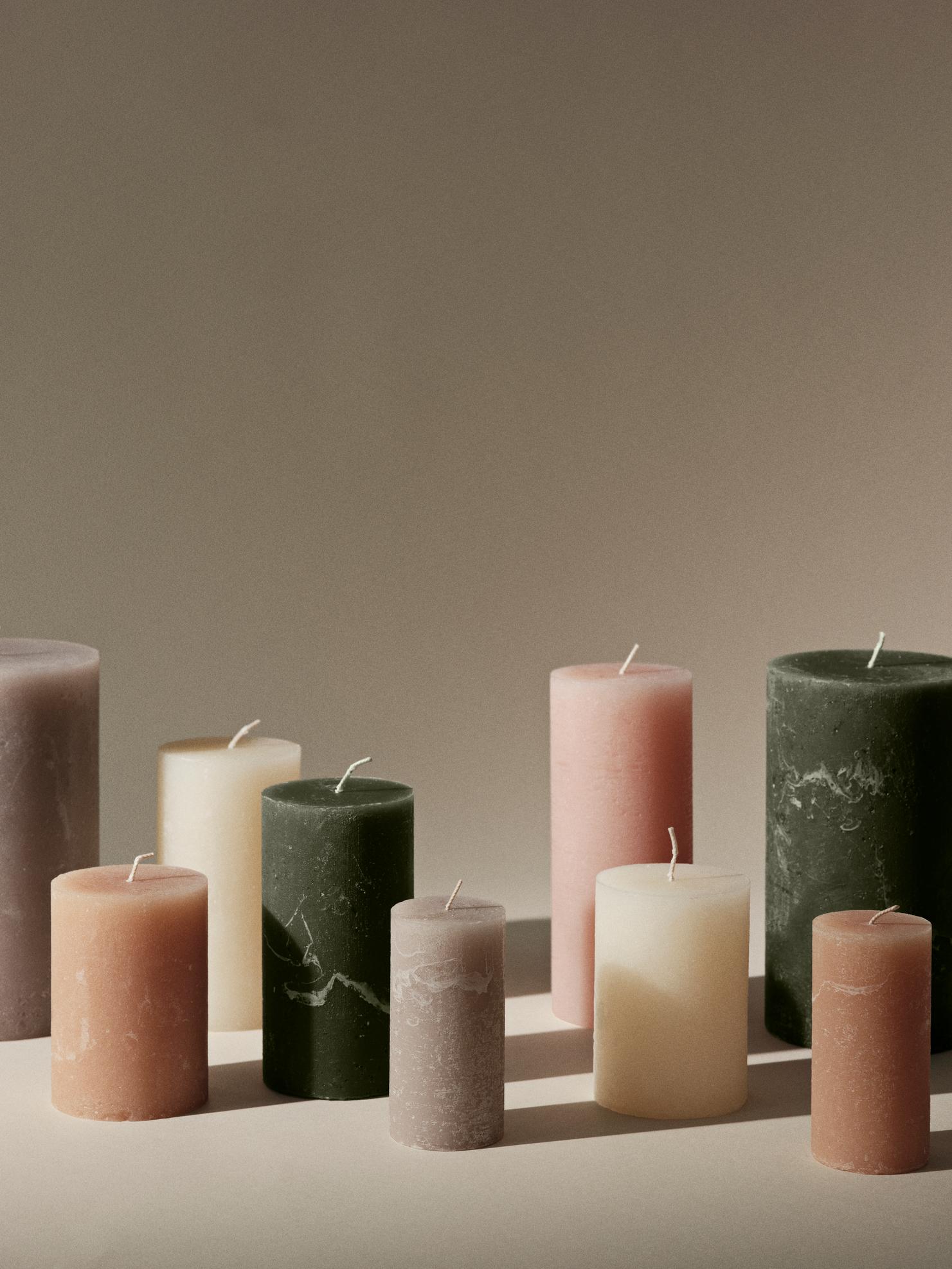 Broste Copenhagen Rustic sloupová svíčka rustikální