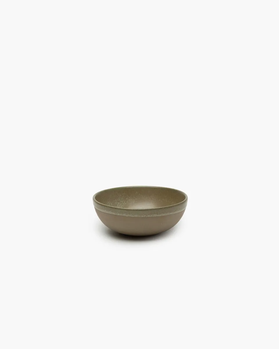 Serax Surface mísa M camo green kameninová