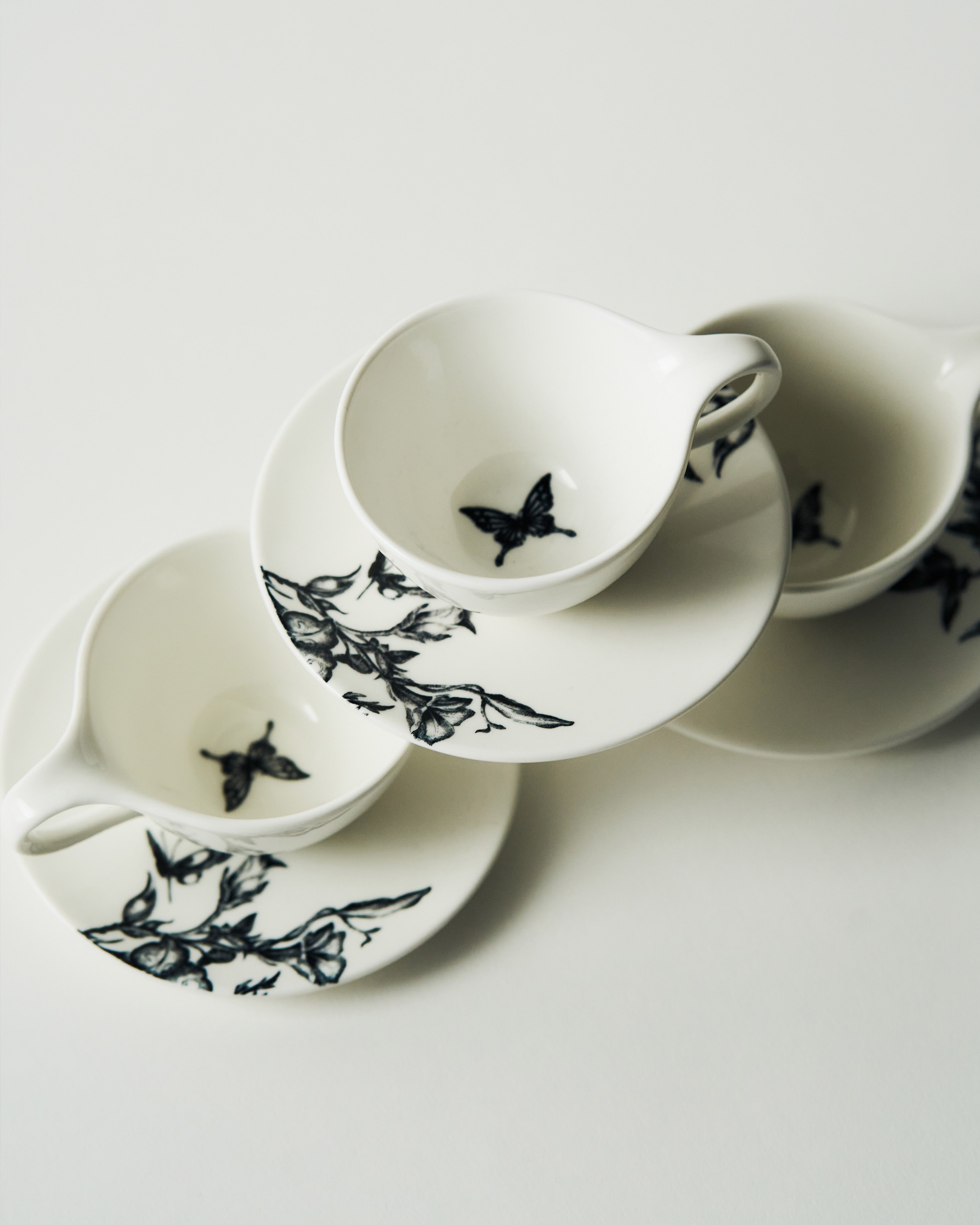 Serax Unity podšálek k espressu white-black porcelán