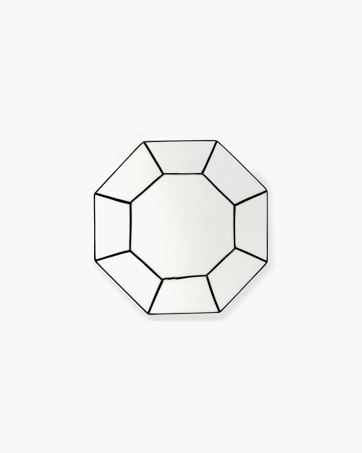 Serax Carte Blanche snídaňový talíř bílo-černý porcelán