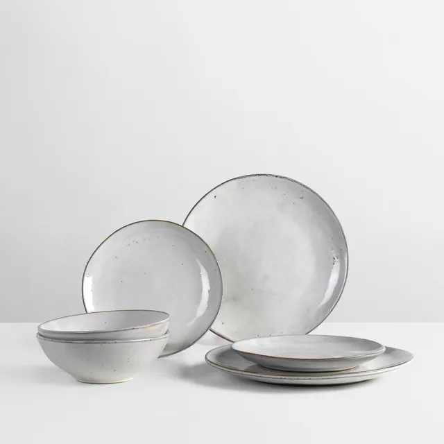 Broste Copenhagen Nordic Sand jídelní sada pro dva písková
