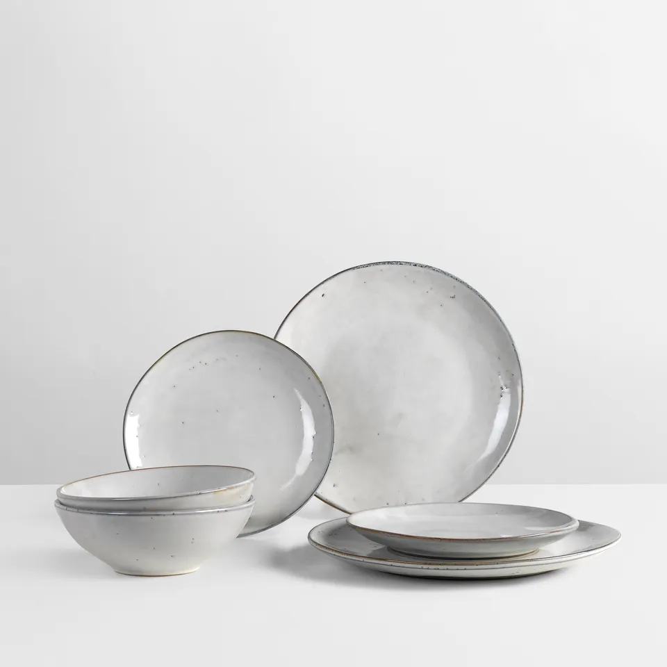 Broste Copenhagen Nordic Sand jídelní sada pro dva písková