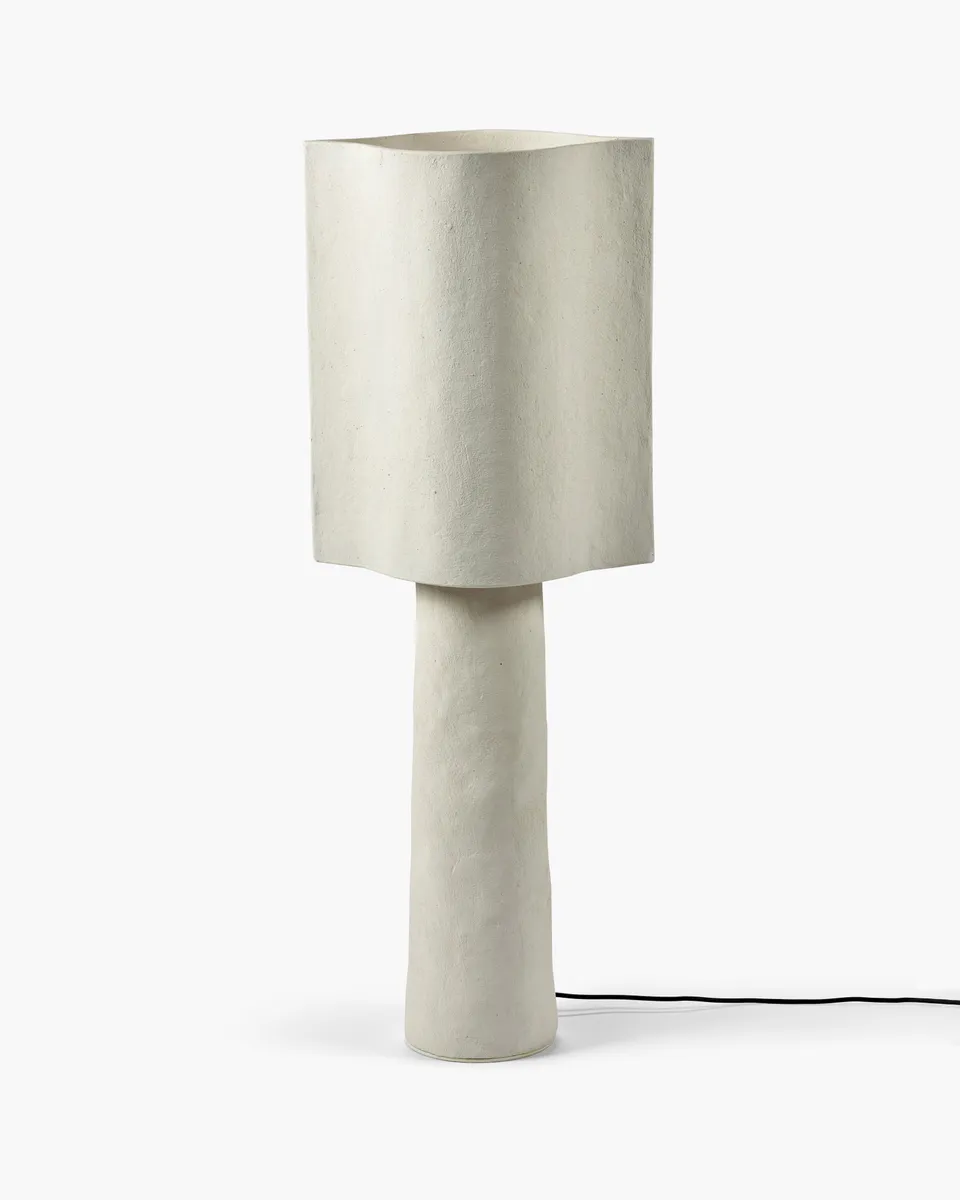 Serax Earth 02 stojací lampa bílá papír-mâché