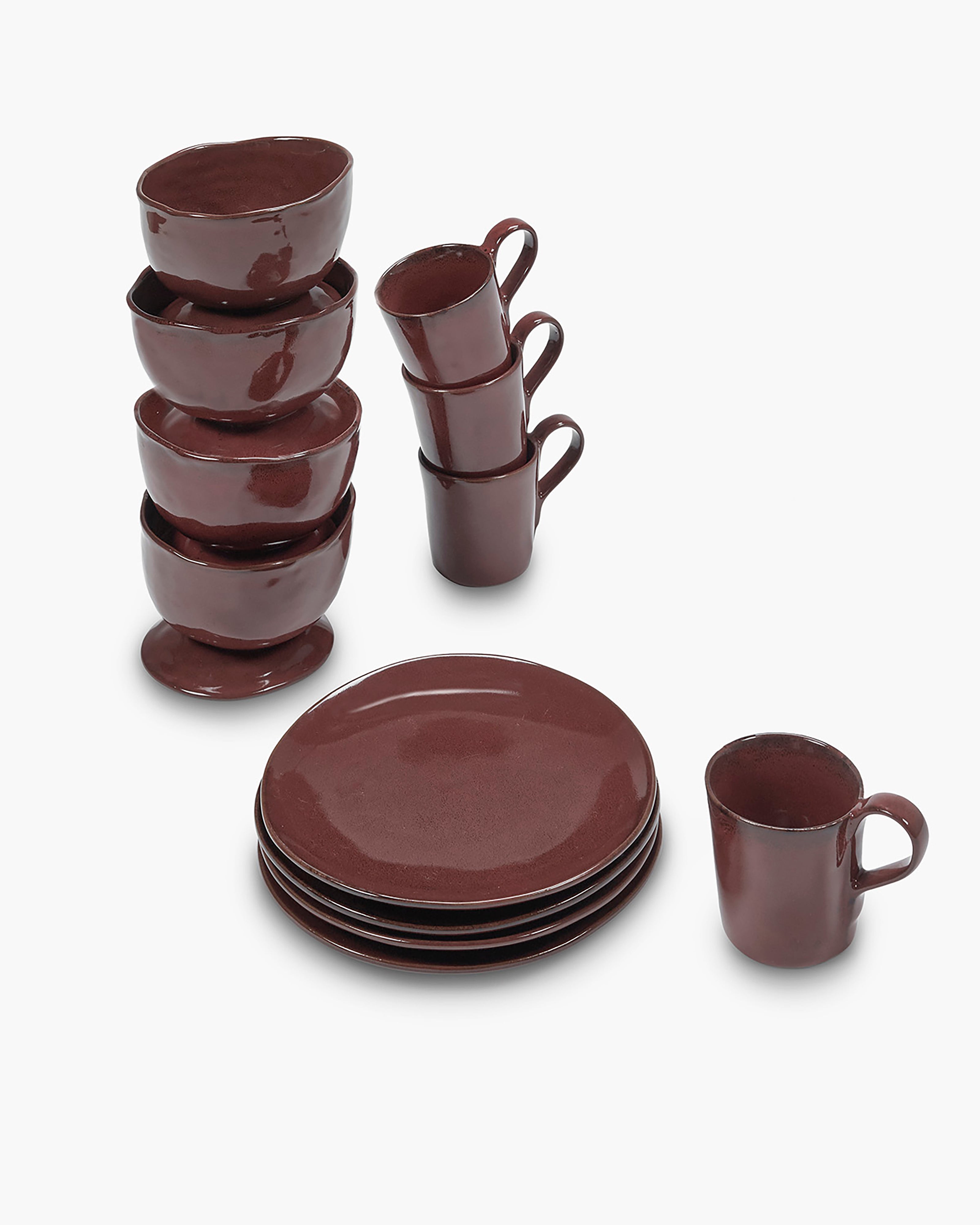 Serax La Mère snídaňová sada 12 ks venetian red
