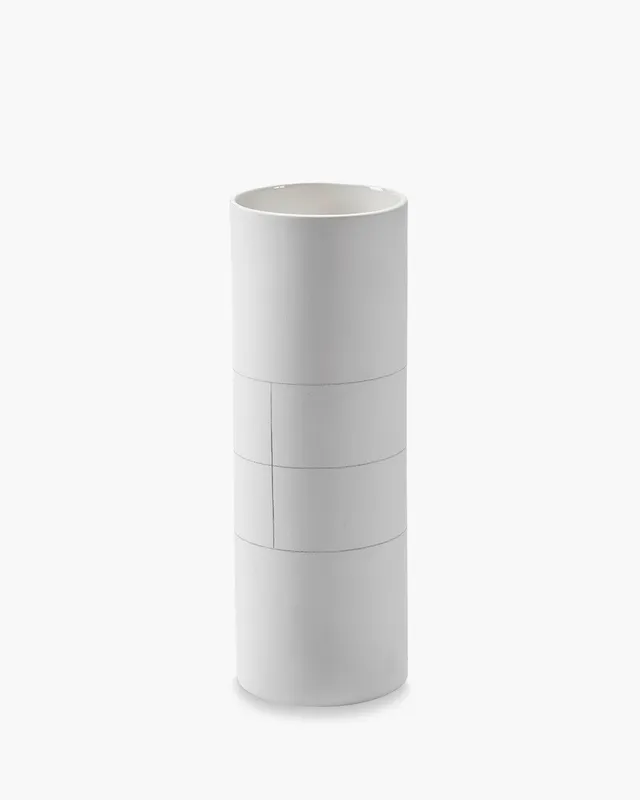 Serax Graph váza M bílo-šedá porcelán