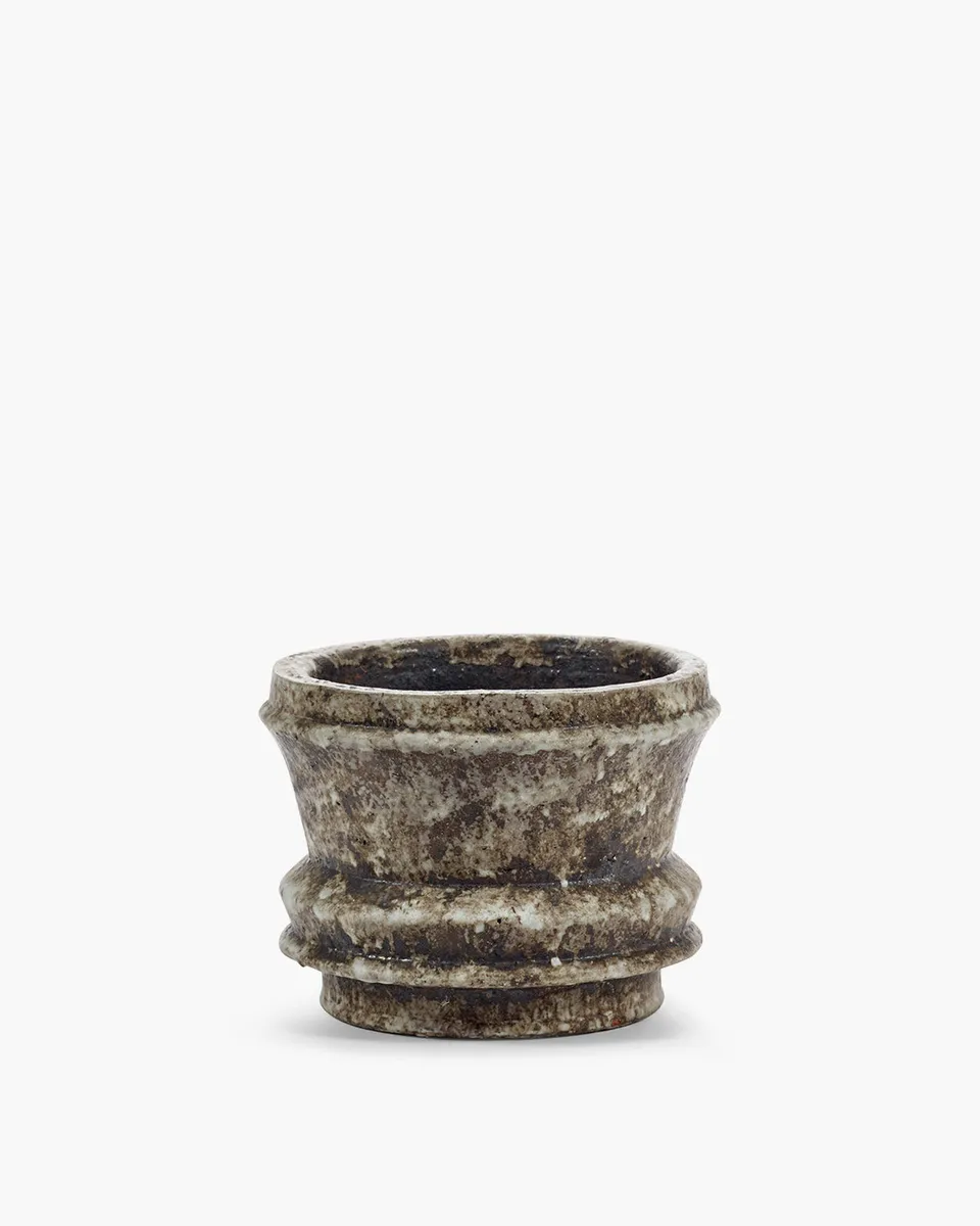 Serax Mesa Planter 01 S květináč bílohnědý keramický