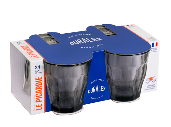 Duralex Picardie sklenice šedé 31 cl 4 ks sklo