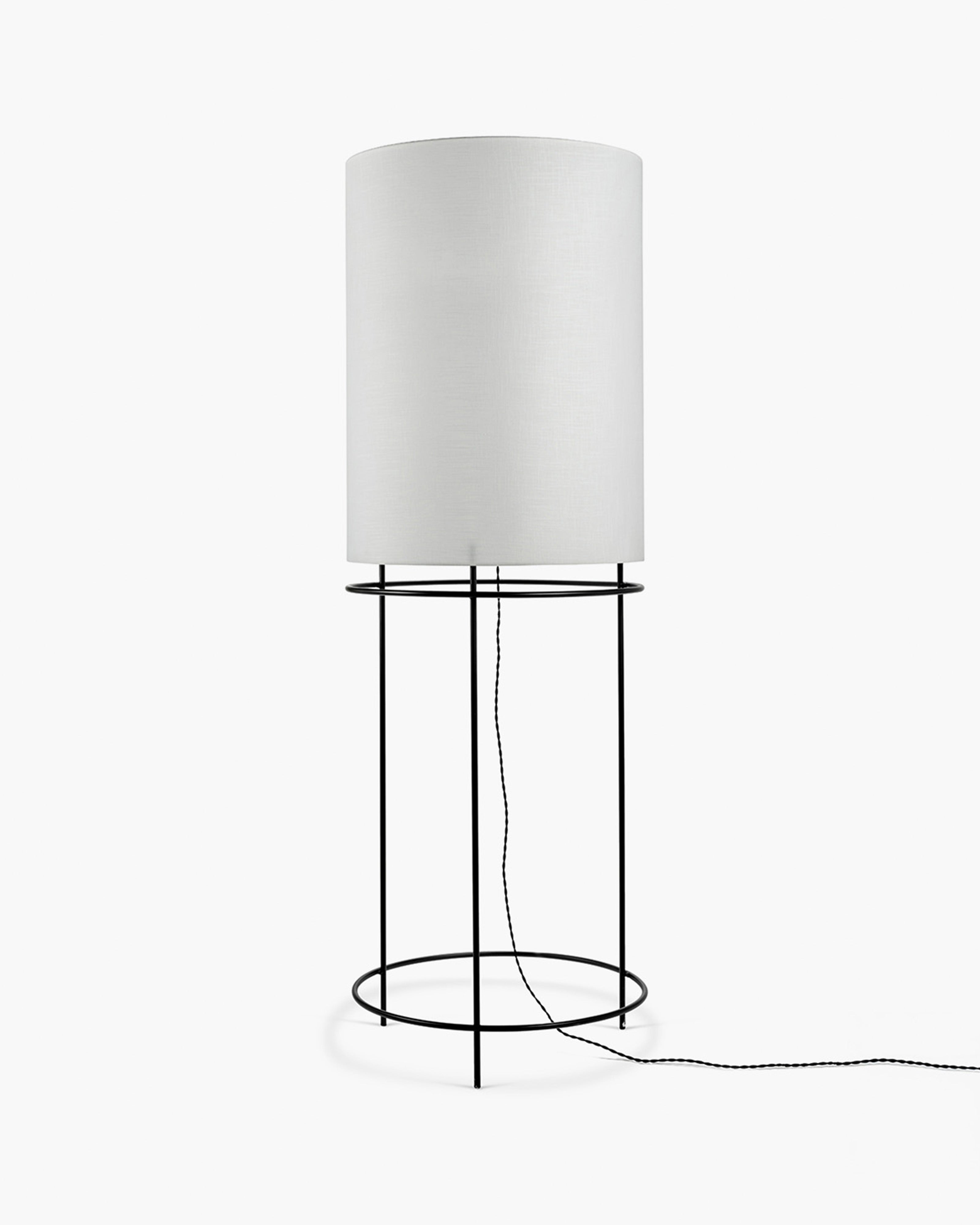 Serax Cylinder 03 stojací lampa černobílá lněná