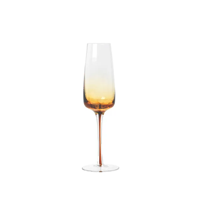 Broste Copenhagen Amber sklenice na šampaňské jantarová
