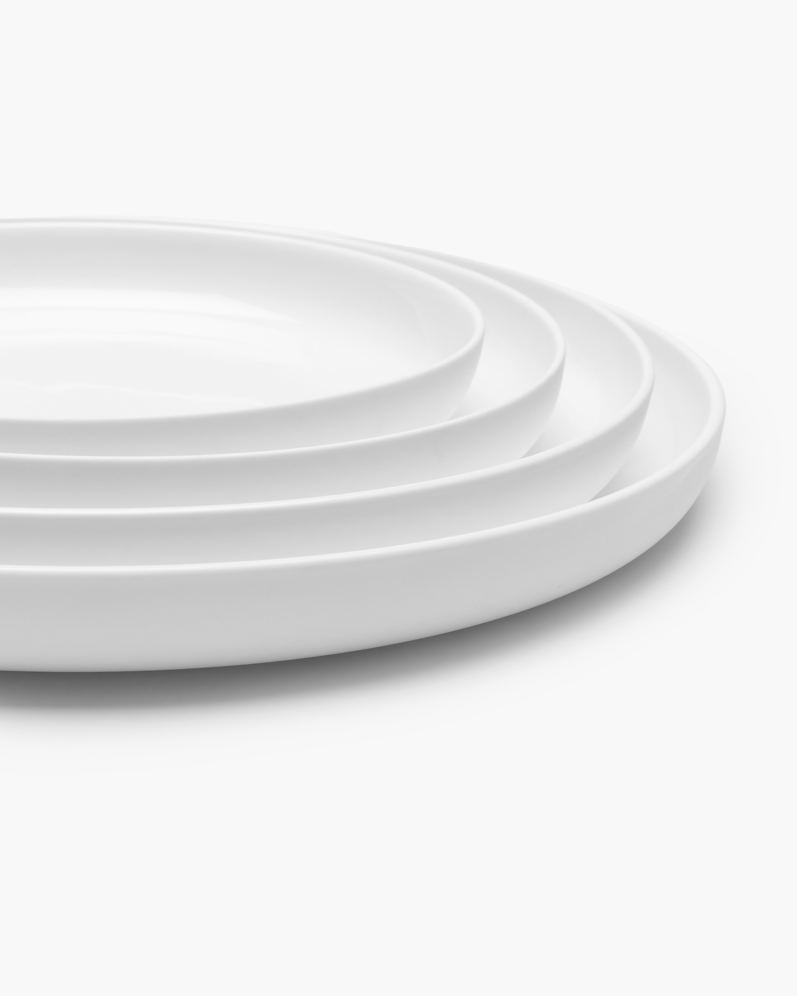 Serax Base porcelánový talíř vysoký bílý glazura