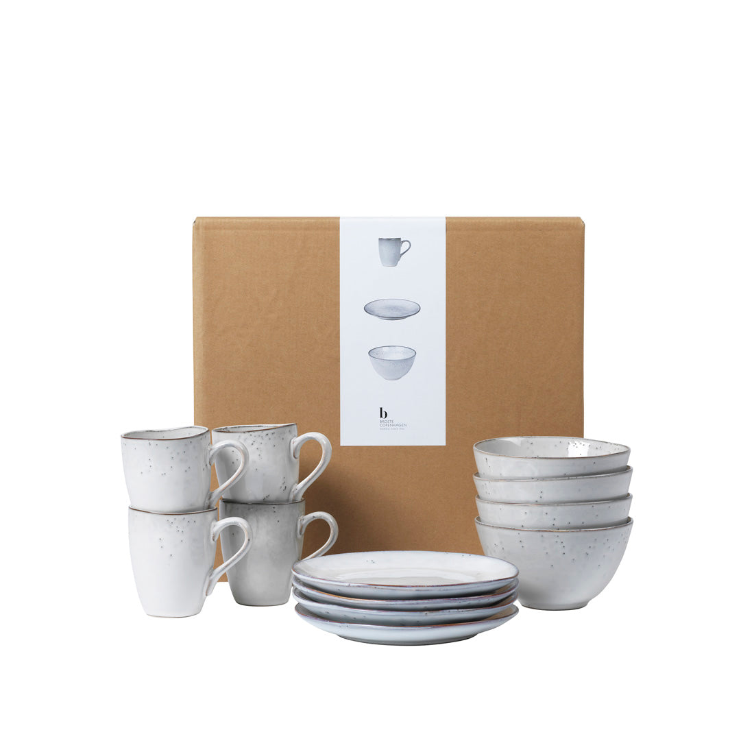 Broste Copenhagen Nordic Sand Breakfast Set for Four sada