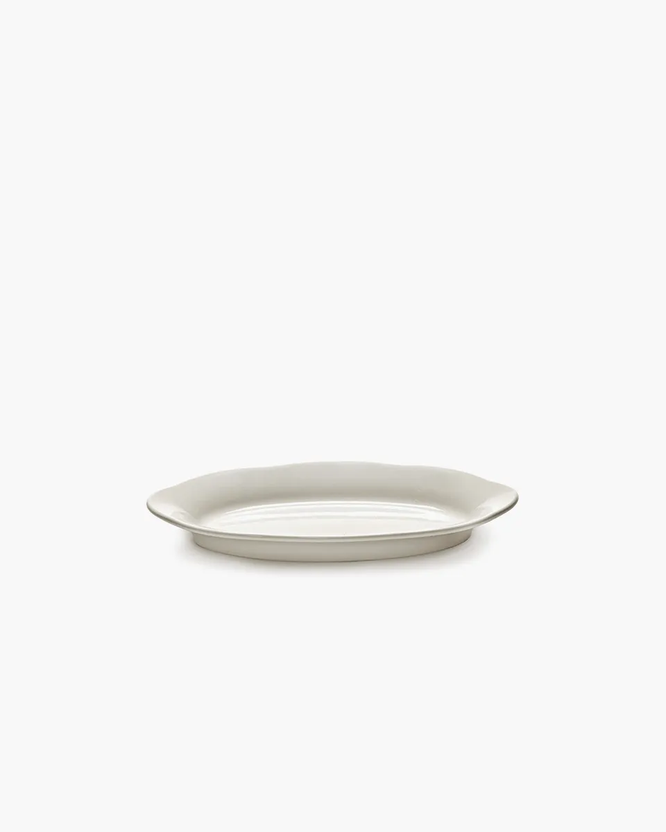 Serax Silhouette hluboký oválný talíř S bílý porcelán