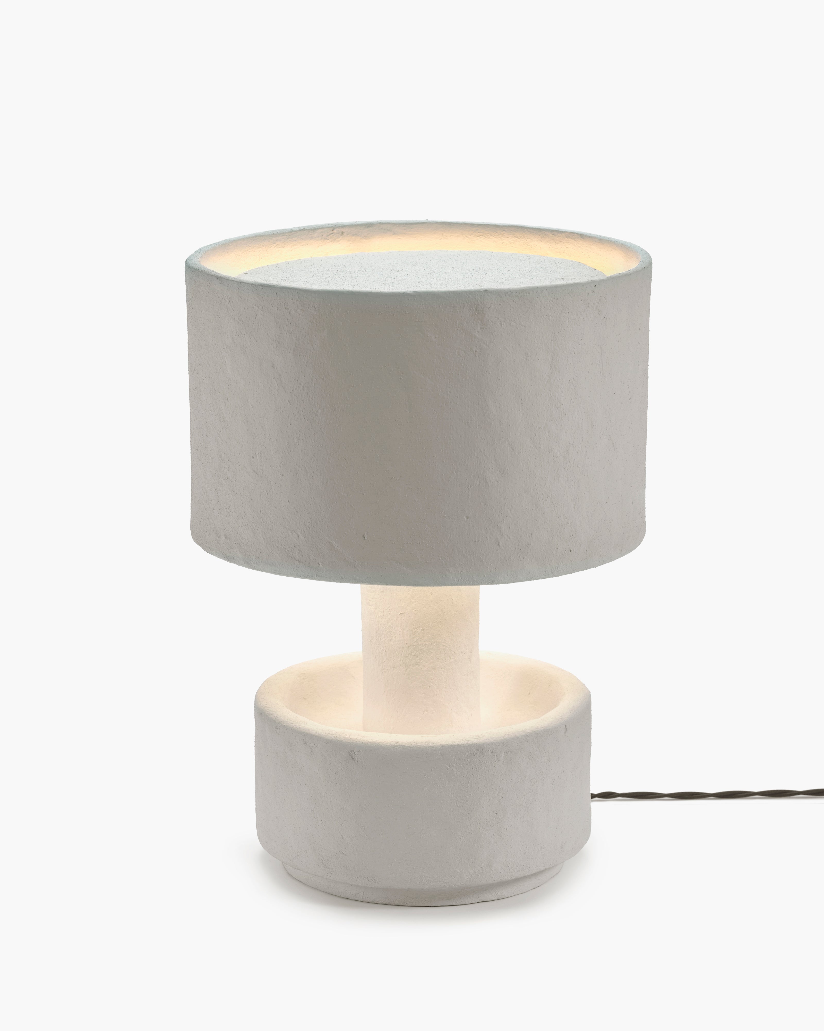 Serax Earth lampa stolní bílá papír-mâché s miskou