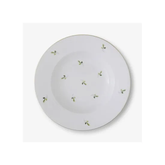 Augarten Schubert 21 cm talíř zelený porcelán
