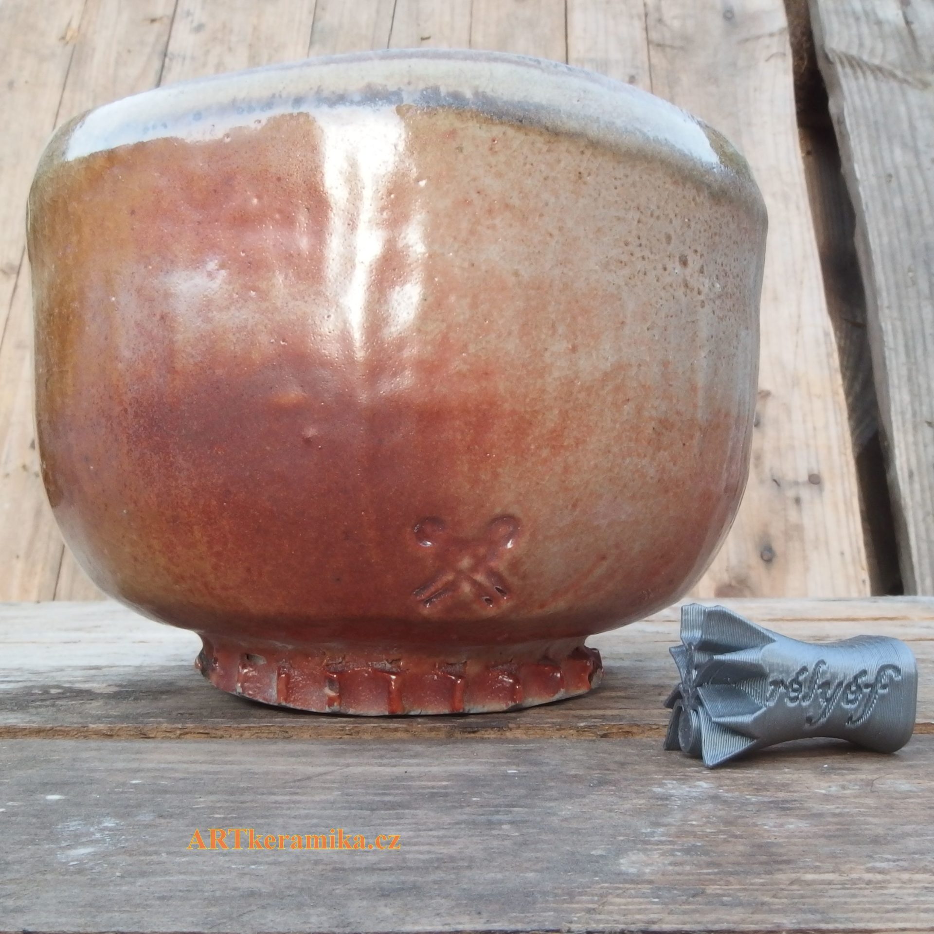 ARTkeramika Shino Carbon Trap Chawan miska