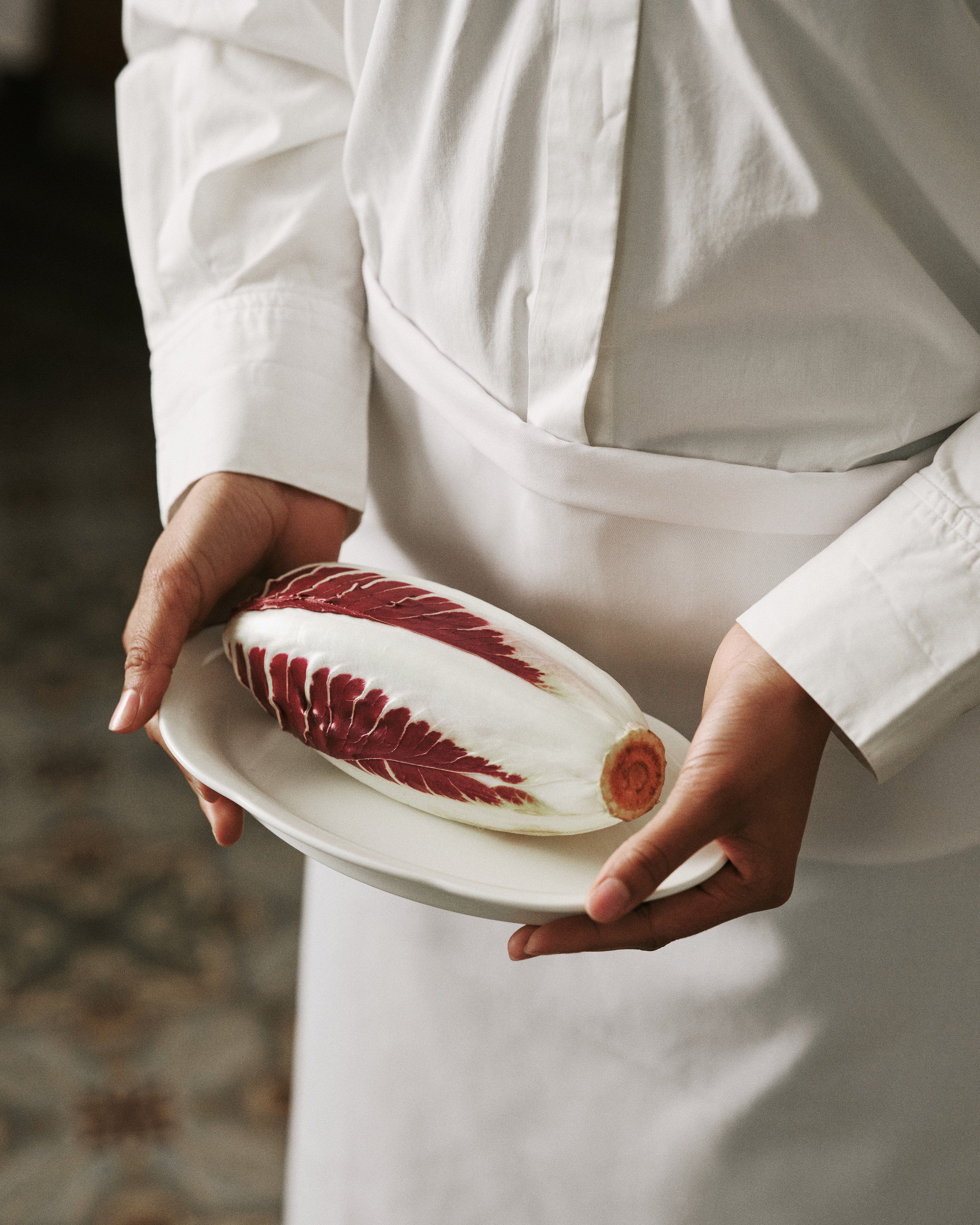 Serax Silhouette hluboký oválný talíř S bílý porcelán