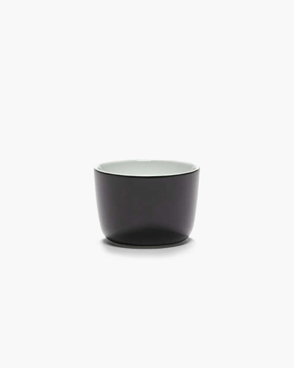Serax šálek na cappuccino bez ucha černý porcelán