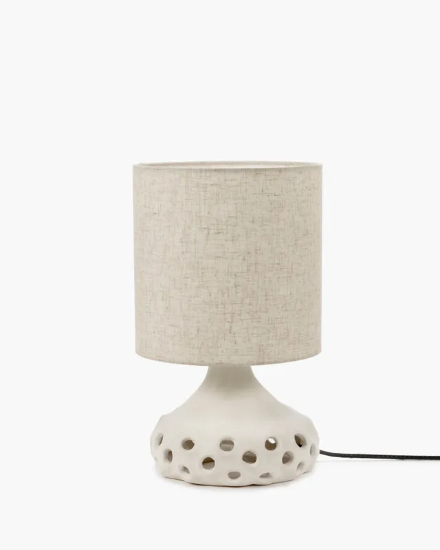 Serax Oya 01 stolní lampa béžová keramika len