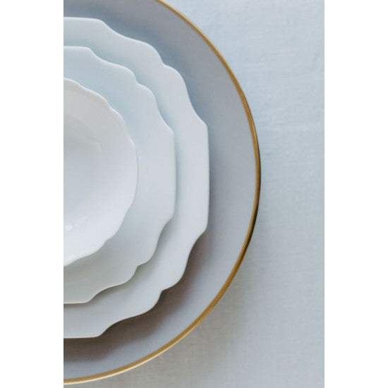 Augarten Belvedere polévkový talíř 25 cm bílý porcelán