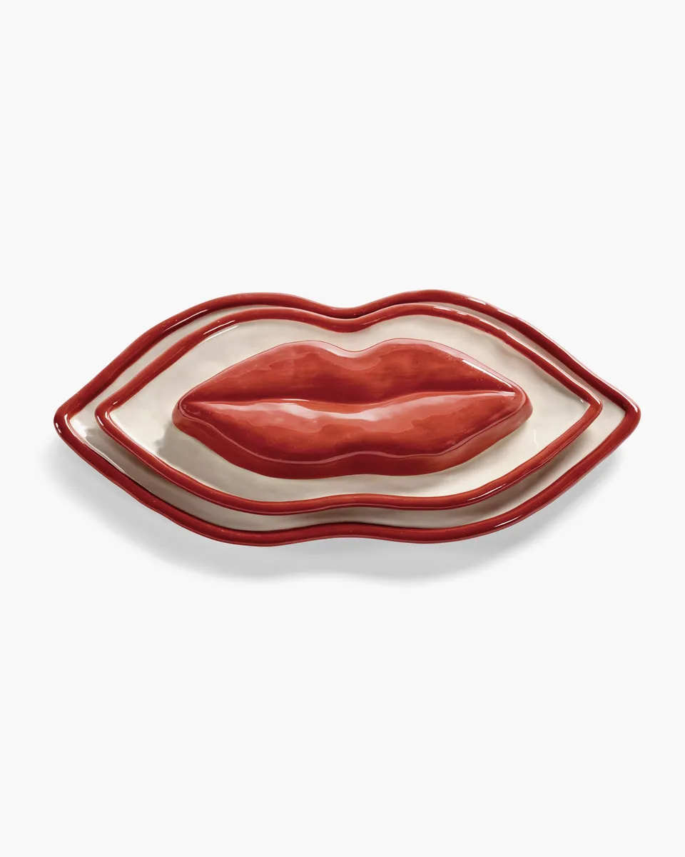 Serax Les Objets Mouleversants Lips servírovací mísy 3 ks červené