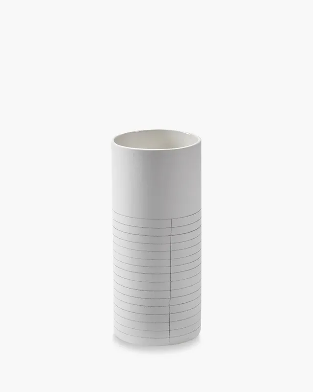 Serax Graph váza S bílo-šedá porcelánová