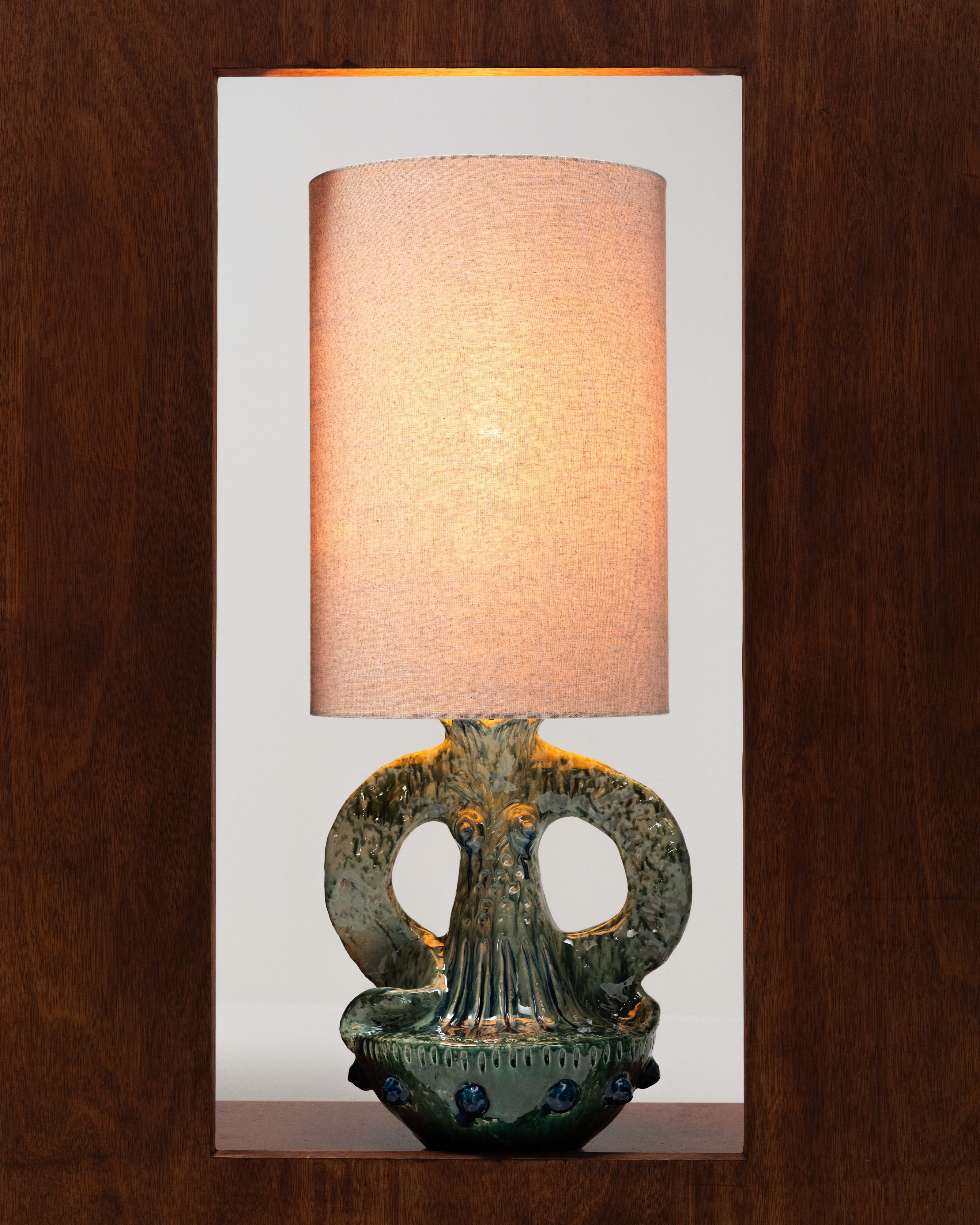 Serax Georgia stolní lampa zelená keramika