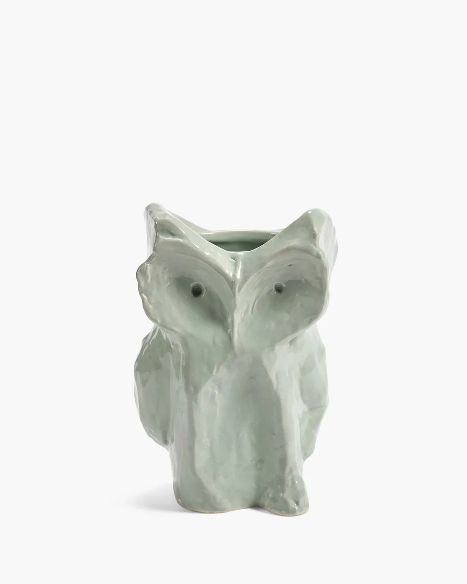 Serax After Midnight Owl vase S vaza svetle modra kamenina