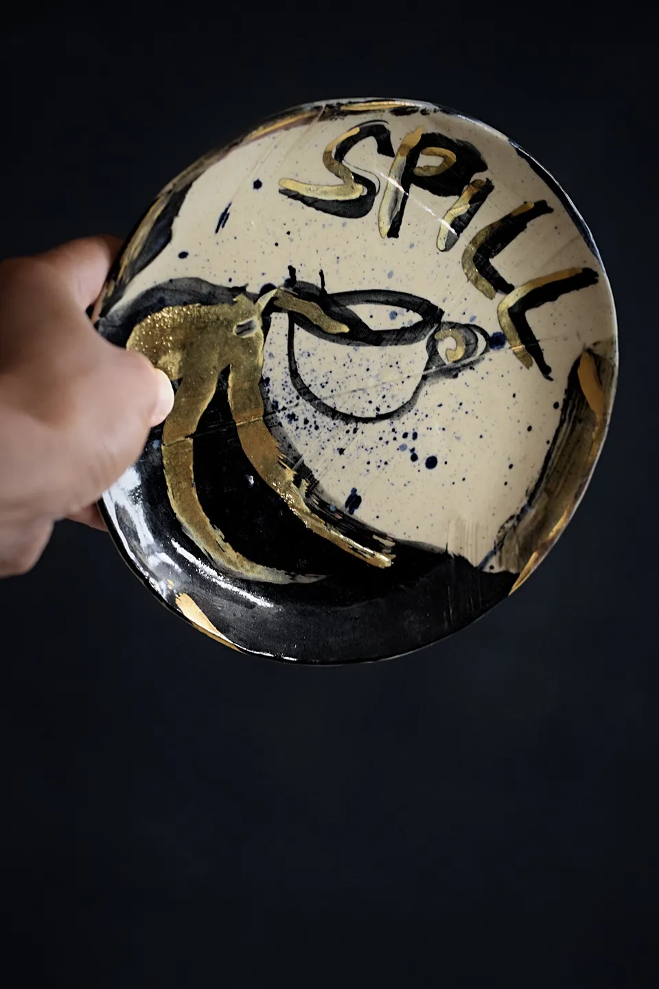 Terra Ceramics Prague Lili dezertní talíř Spill 18 cm
