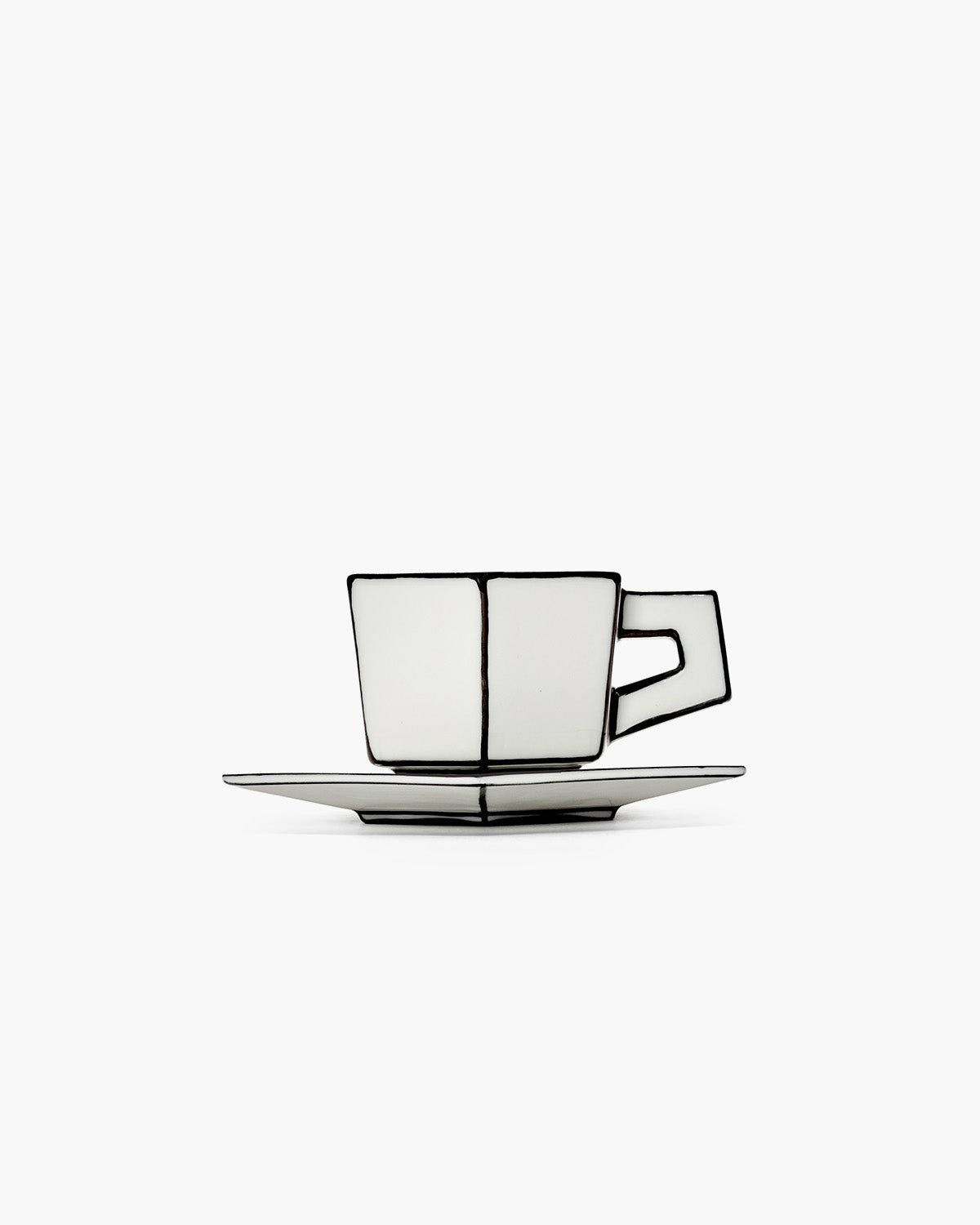 Serax Carte Blanche espresso šálek s podšálkem bílo-černý