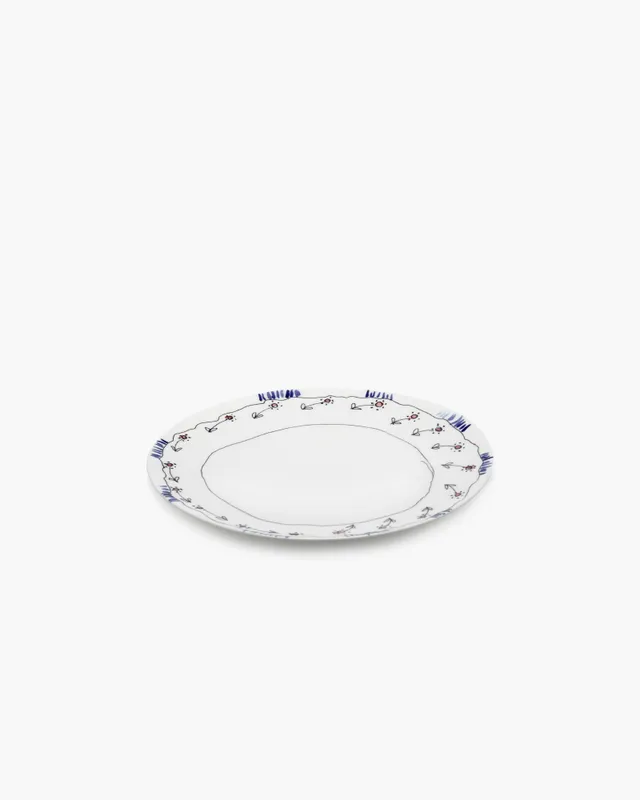 Serax Midnight Flowers talíř porcelán sasanka