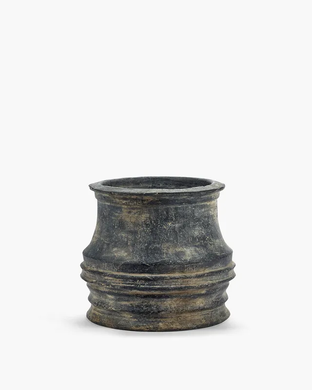 Serax Mesa Planter 01 M květináč černý kamenina