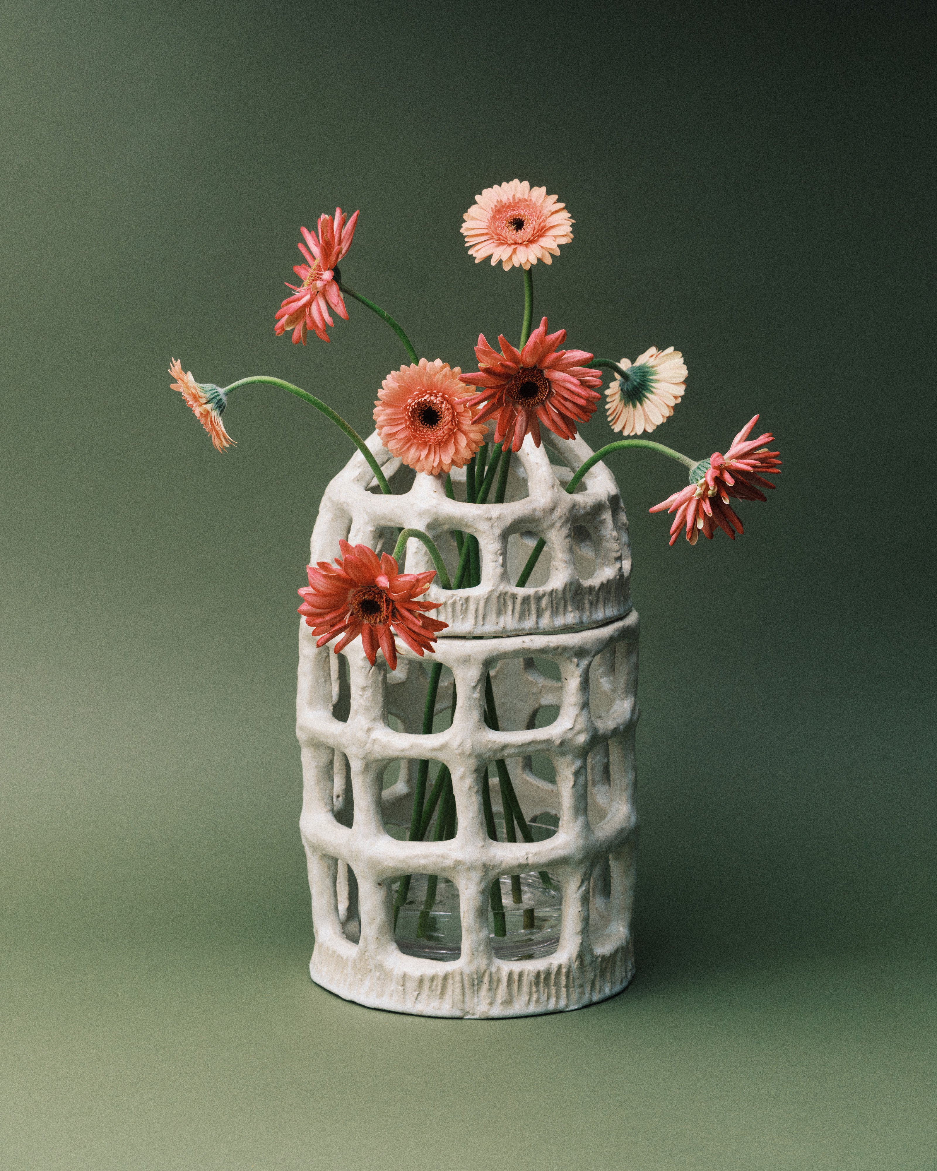 Serax Rosie Pique-fleurs váza bílá kamenina