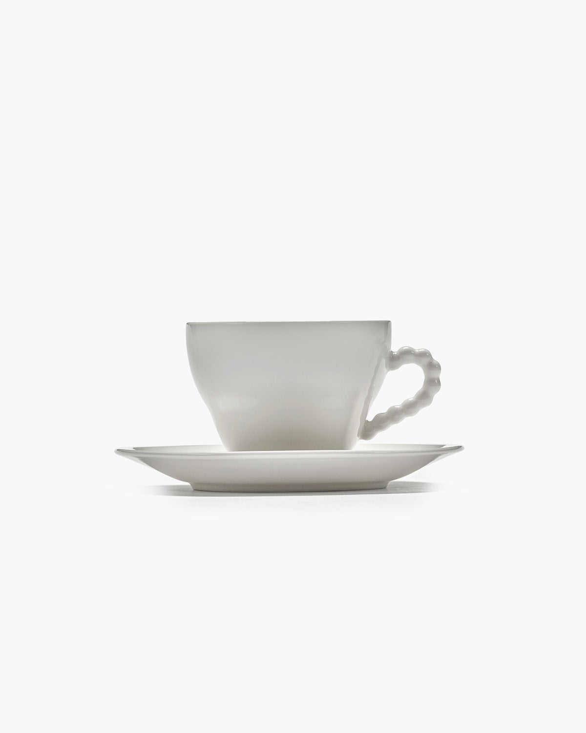 Serax Perle Fine šálek s podšálkem bílý porcelán