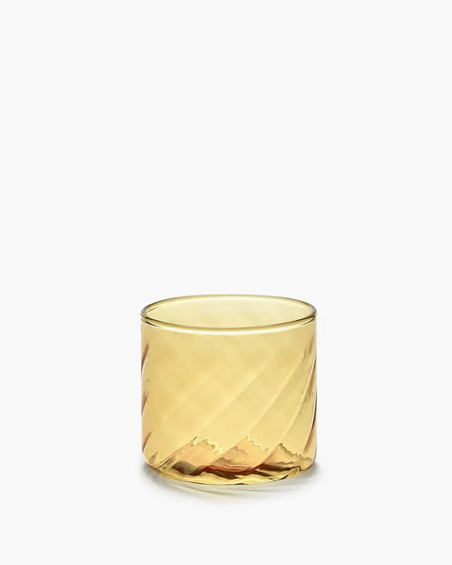 Serax Nabucho sklenice Tumbler 03 žlutá reliéfní