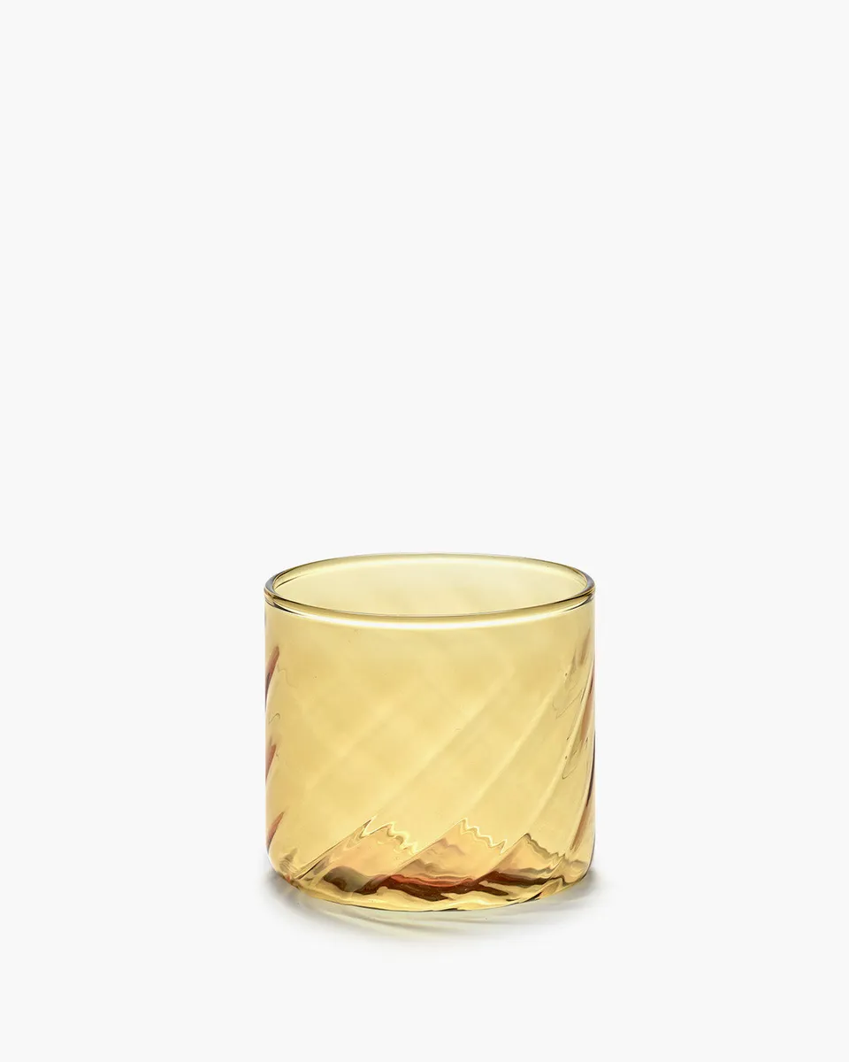 Serax Nabucho sklenice Tumbler 03 žlutá reliéfní