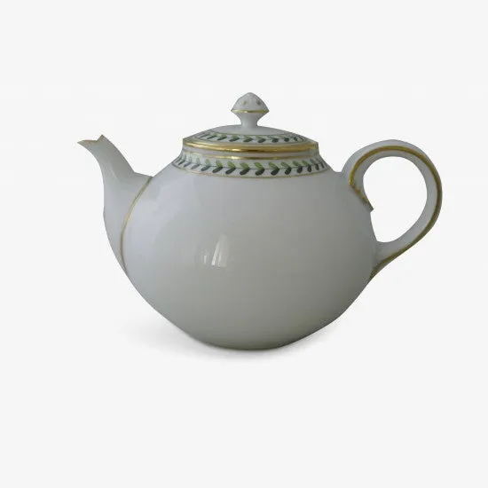 Augarten Schubert konvice na čaj zelená porcelán
