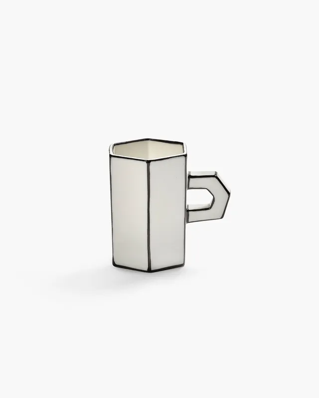 Serax Carte Blanche šálek espresso dvojitý bíločerný