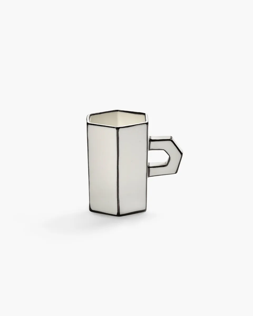 Serax Carte Blanche šálek espresso dvojitý bíločerný