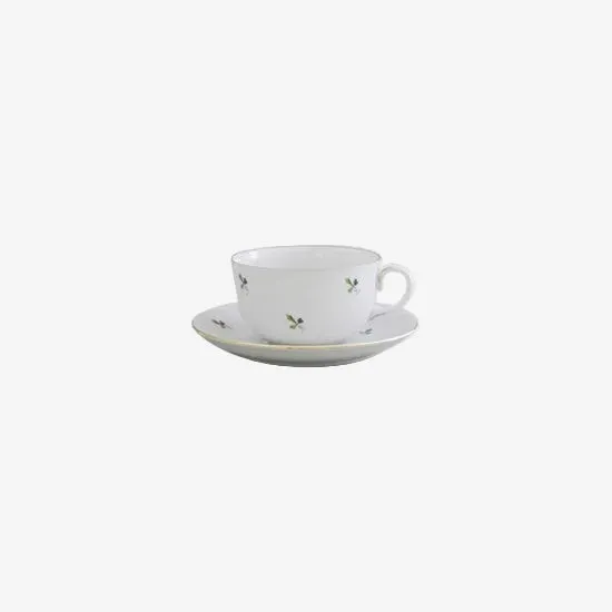Augarten Schubert šálek na čaj zelený porcelán