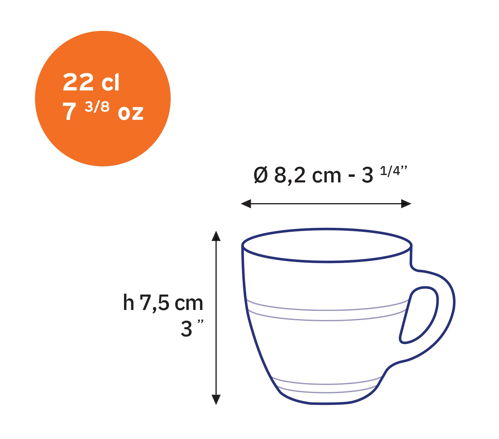 Duralex Le Gigogne sklenice 220 ml 6 ks transparentní