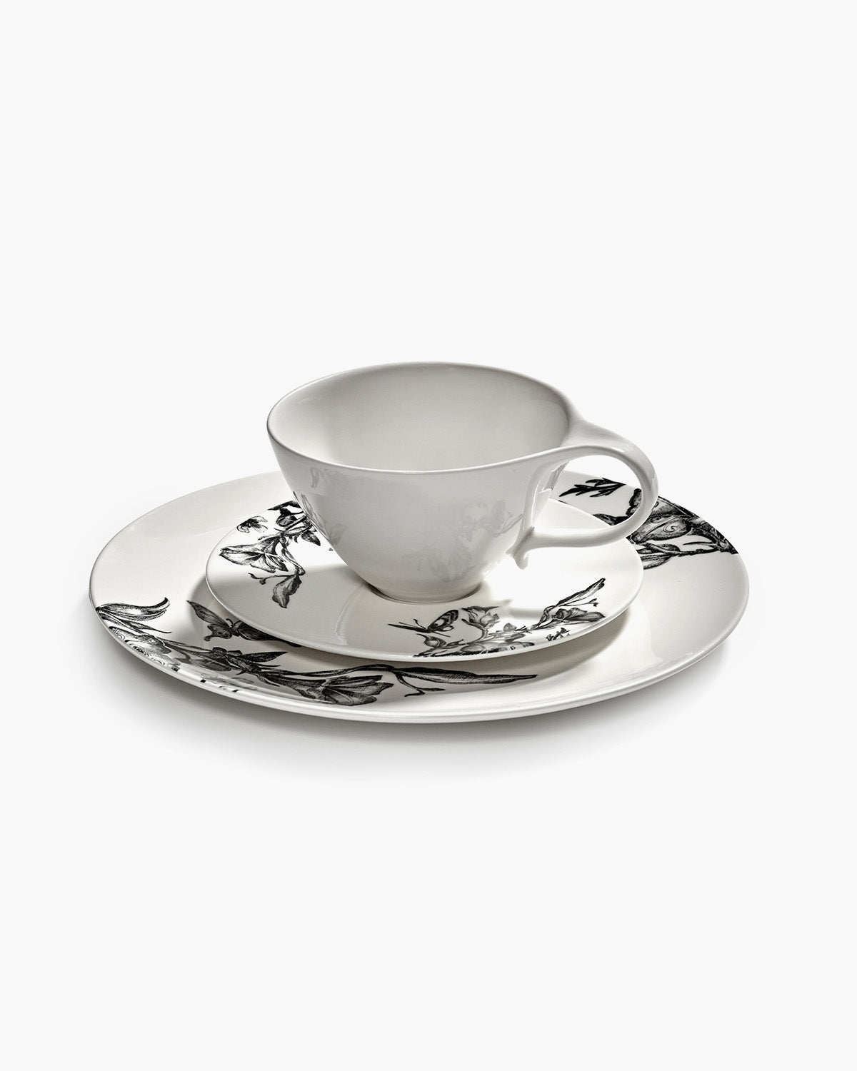 Serax Unity podšálek k espressu white-black porcelán